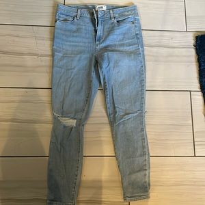 Paige crop skinny jeans size 29